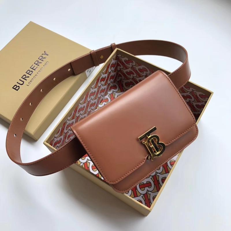 Burberry Handbags 80122041 Full leather plain brown